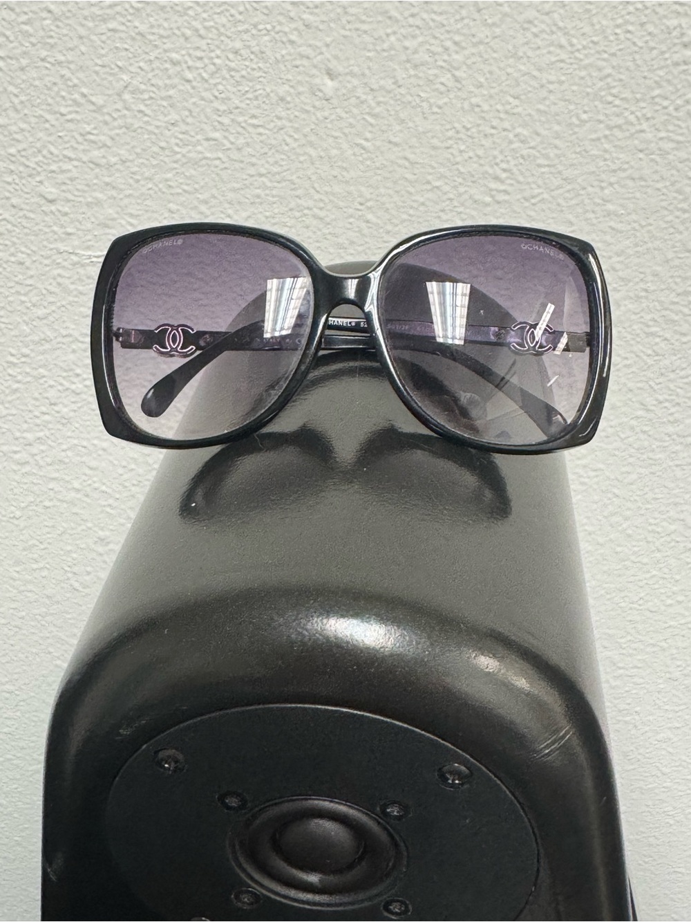 Chanel CC Black Oversized Sunglasses